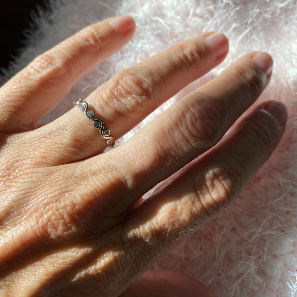 Sterling silver, ripple